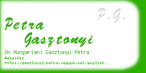 petra gasztonyi business card